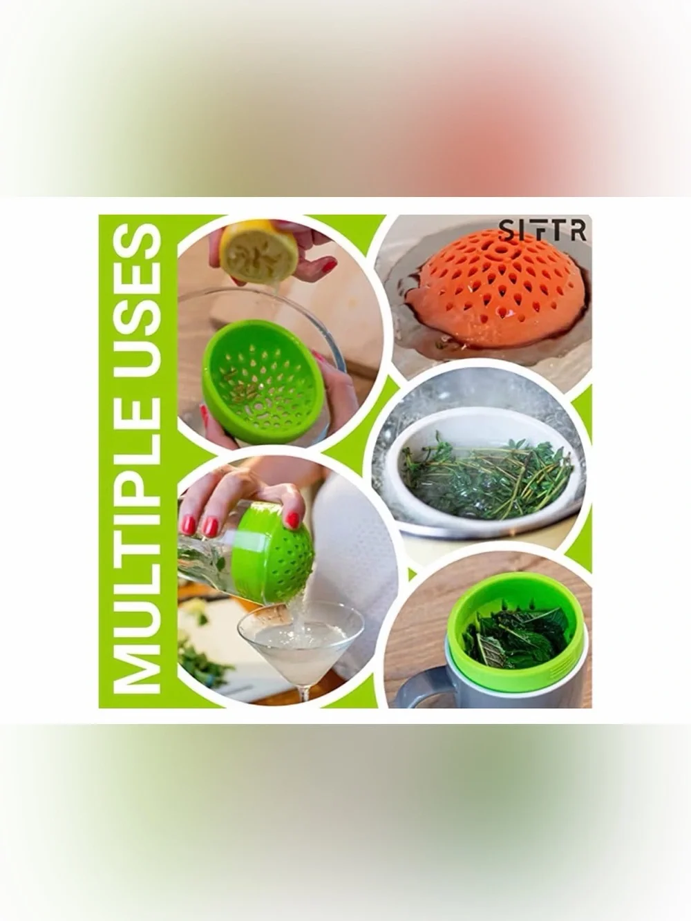 Nesting Can Strainer Mini Colander Set - Silicone Can Strainers